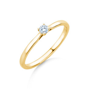 Verlovingsring Surprise in 14K geelgoud met diamant 0,10ct H/SI