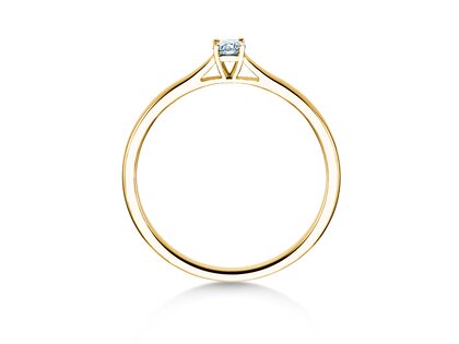 Verlovingsring Surprise in 14K geelgoud met diamant 0,10ct H/SI