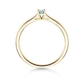 Verlovingsring Surprise in 14K geelgoud met diamant 0,10ct H/SI