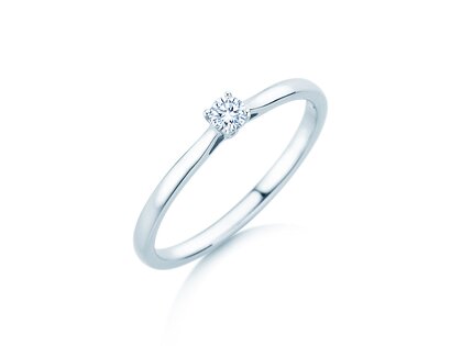 Verlovingsring Surprise in zilver 925/- met diamant 0,10ct H/SI