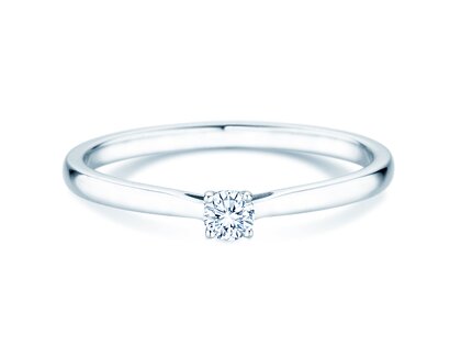 Verlovingsring Surprise in zilver 925/- met diamant 0,10ct H/SI