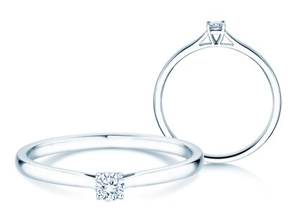 Verlovingsring Surprise in 14K witgoud met diamant 0,10ct G/SI