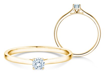 Verlovingsring Surprise in 18K geelgoud met diamant 0,20ct G/SI