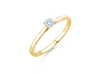 Verlovingsring Surprise in 14K geelgoud met Lab-grown diamant 0,15ct E/VS