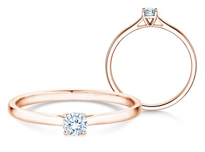 Verlovingsring Surprise in 18K roségoud met diamant 0,20ct G/SI