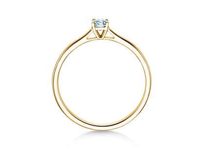 Verlovingsring Surprise in 14K geelgoud met Lab-grown diamant 0,15ct E/VS
