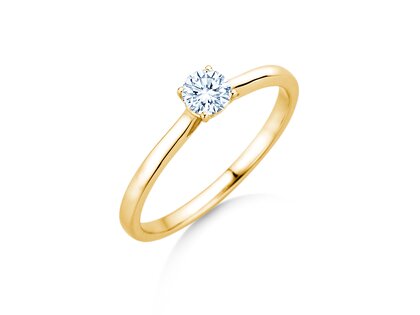 Verlovingsring Surprise in 18K geelgoud met diamant 0,25ct G/SI