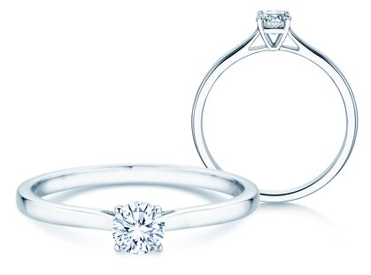 Verlovingsring Surprise in 14K witgoud met diamant 0,25ct G/SI