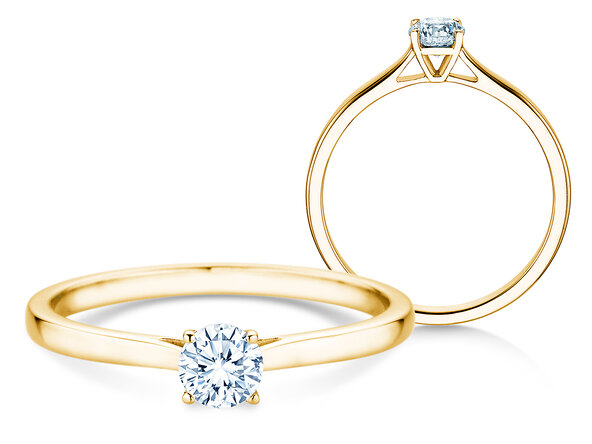 Verlovingsring Surprise in 18K geelgoud met diamant 0,25ct G/SI