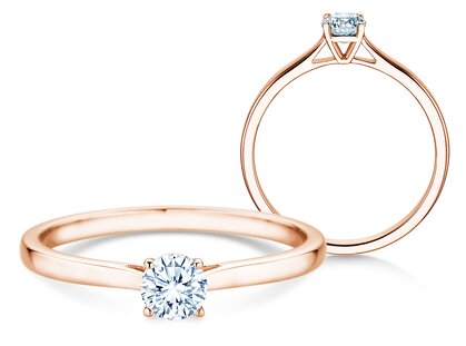 Verlovingsring Surprise in 14K roségoud met diamant 0,25ct G/SI