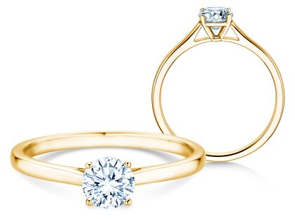 Verlovingsring Surprise in 14K geelgoud met diamant 0,50ct G/SI