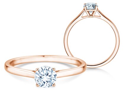 Verlovingsring Surprise in 14K roségoud met diamant 0,50ct G/SI