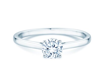 Verlovingsring Surprise in 9K witgoud met diamant 0,50ct H/SI