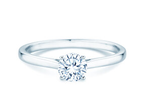 Verlovingsring Surprise in 9K witgoud met diamant 0,50ct H/SI