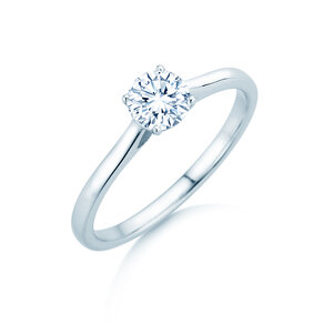 Verlovingsring Surprise in 9K witgoud met diamant 0,50ct H/SI