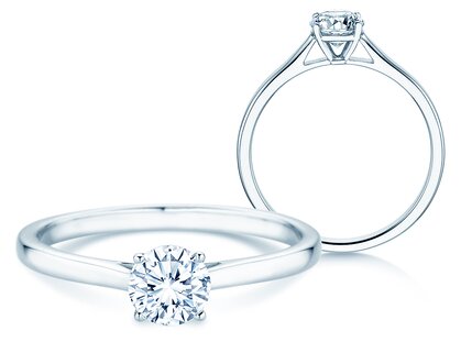 Verlovingsring Surprise in 14K witgoud met diamant 0,50ct H/SI