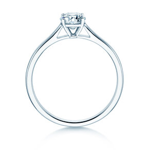 Verlovingsring Surprise in 9K witgoud met diamant 0,50ct H/SI