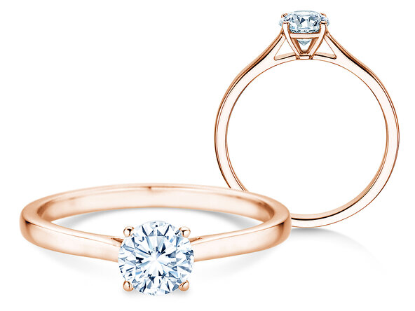 Verlovingsring Surprise in 18K roségoud met diamant 0,60ct G/SI