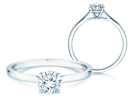 Verlovingsring Surprise in 18K witgoud met diamant 0,60ct H/SI