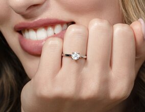 Verlovingsring Surprise in zilver 925/- met diamant 0,05ct G/SI