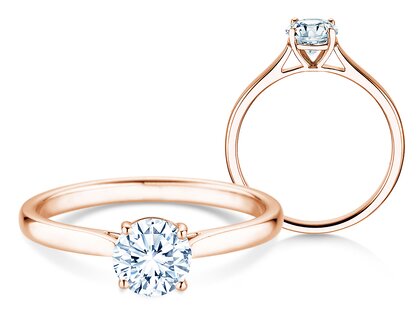 Verlovingsring Surprise in 18K roségoud met Lab-grown diamant 0,75ct E/VS