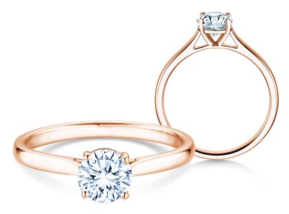 Verlovingsring Surprise in 9K roségoud met Lab-grown diamant 0,75ct D/IF