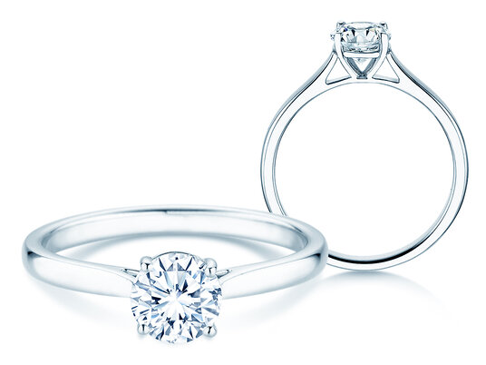 Verlovingsring Surprise in 18K witgoud met Lab-grown diamant 0,75ct E/VS
