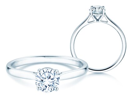 Verlovingsring Surprise in 18K witgoud met Lab-grown diamant 0,75ct E/VS