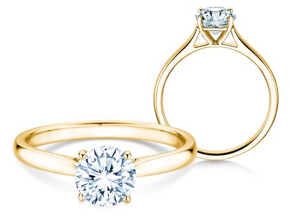 Verlovingsring Surprise in 9K geelgoud met diamant 1,00ct H/SI
