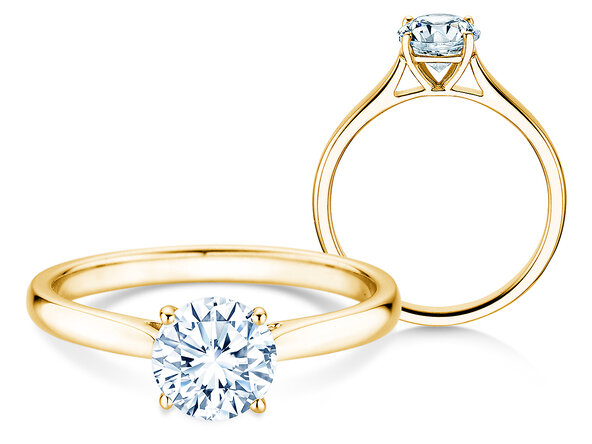 Verlovingsring Surprise in 9K geelgoud met diamant 1,00ct H/SI
