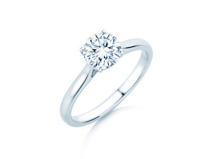 Verlovingsring Surprise in 18K witgoud met diamant 1,00ct H/SI