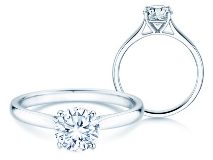 Verlovingsring Surprise in 18K witgoud met diamant 1,00ct H/SI