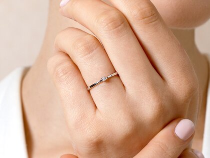 Verlovingsring Surprise in 14K geelgoud met diamant 0,05ct H/SI