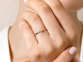 Verlovingsring Surprise in 14K geelgoud met diamant 0,05ct H/SI