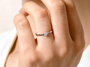 Verlovingsring Surprise in zilver 925/- met diamant 0,10ct H/SI