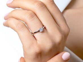 Verlovingsring Surprise in 14K geelgoud met diamant 0,30ct G/SI