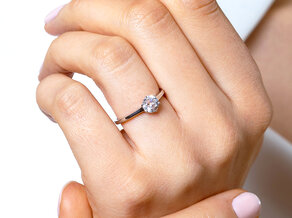 Verlovingsring Surprise in 9K witgoud met diamant 1,00ct H/SI