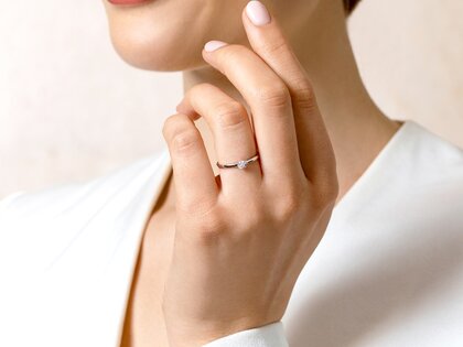 Verlovingsring Surprise in zilver 925/- met diamant 0,10ct H/SI