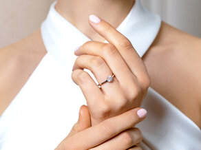 Verlovingsring Surprise in 9K witgoud met diamant 1,00ct H/SI