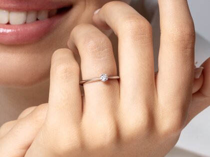 Verlovingsring The One in zilver 925/- met diamant 0,15ct G/IF