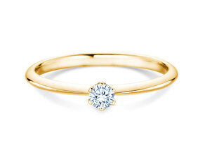 Verlovingsring The One in 14K geelgoud met diamant 0,15ct H/SI