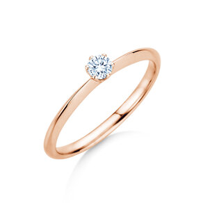 Verlovingsring The One in 9K roségoud met diamant 0,15ct H/SI
