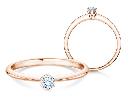 Verlovingsring The One in zilver 925/- met diamant 0,15ct H/SI