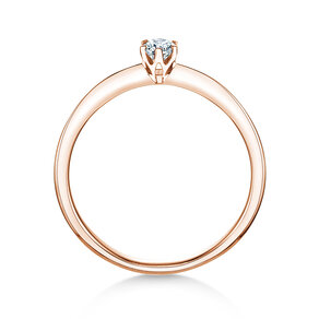 Verlovingsring The One in 9K roségoud met diamant 0,15ct H/SI