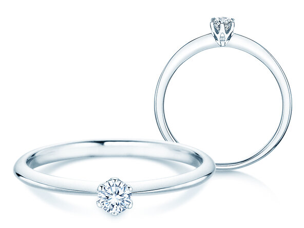 Verlovingsring The One in zilver 925/- met diamant 0,15ct G/IF