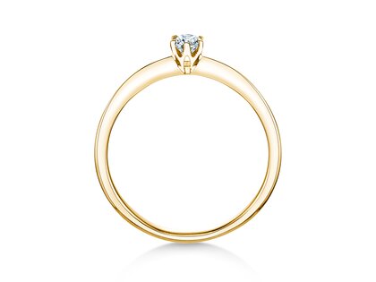 Verlovingsring The One in 14K geelgoud met diamant 0,15ct H/SI