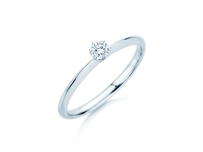 Verlovingsring The One in zilver 925/- met diamant 0,15ct G/IF