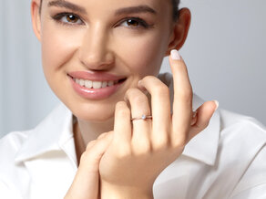 Verlovingsring The One in zilver 925/- met diamant 0,15ct G/IF