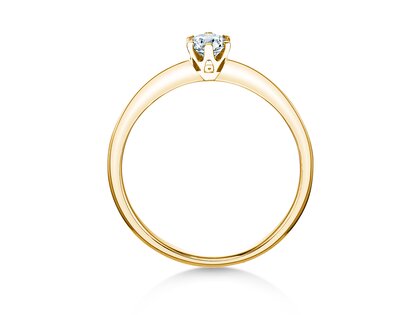 Verlovingsring The One in 14K geelgoud met Lab-grown diamant 0,25ct E/VS