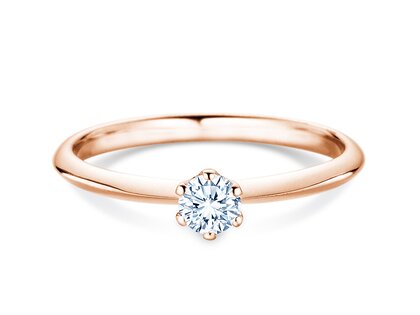 Verlovingsring The One in 9K roségoud met diamant 0,25ct H/SI
